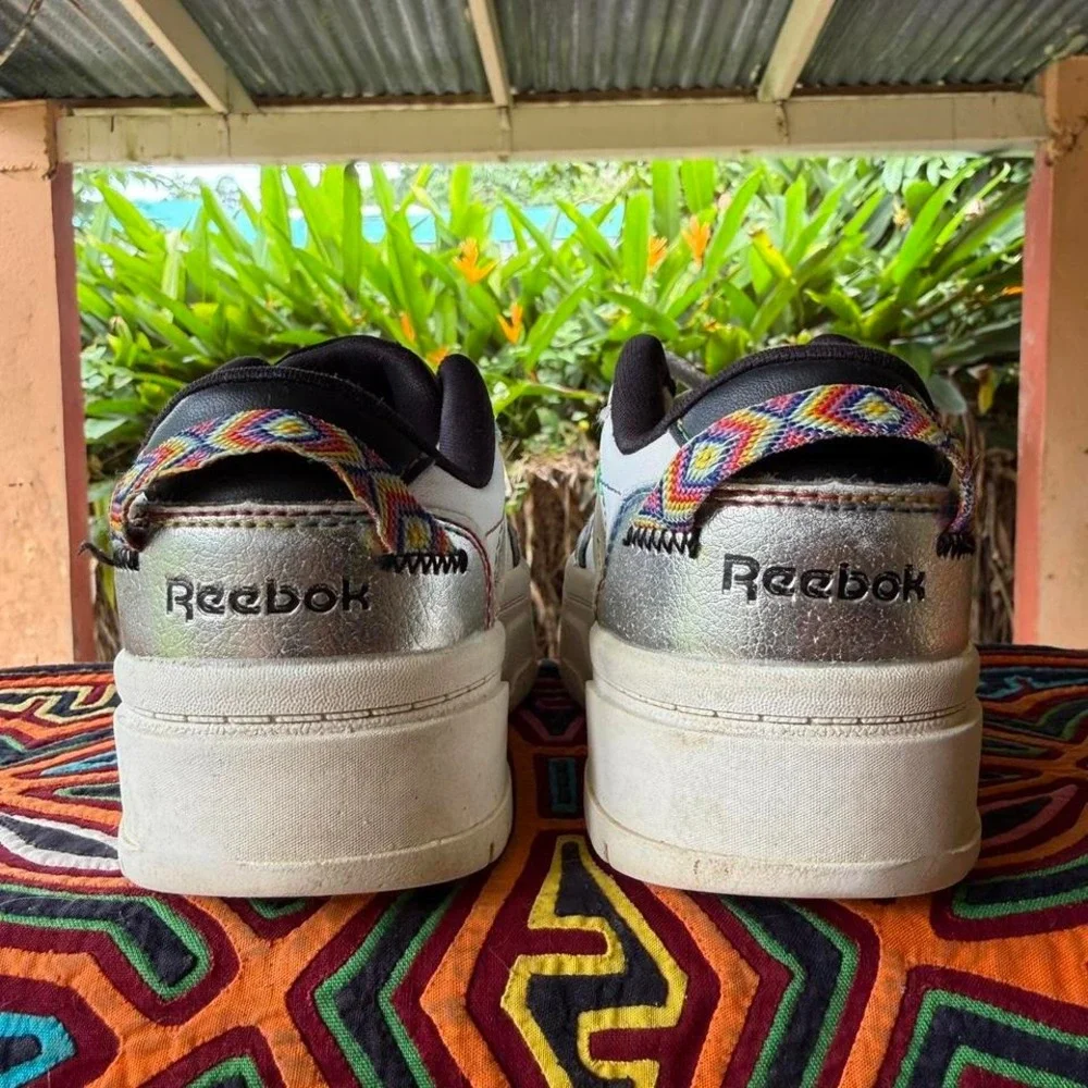 Reebok Club C Kids Size‎ 11 Sneakers Extra Emoji Fun Colorful Rainbow